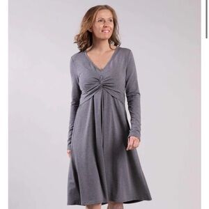Simple Wishes Sofia Maternity/Nursing Dress in Dark Heather Grey, Medium